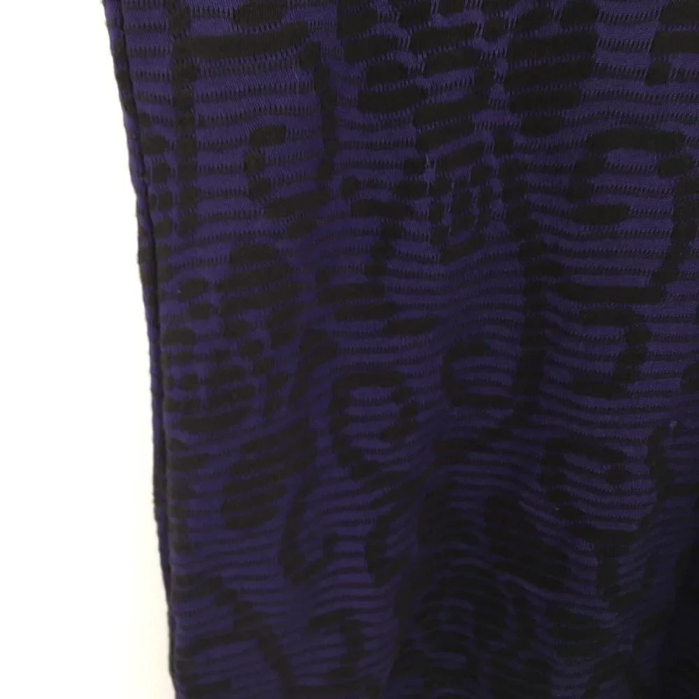 Free People purple black knit body con mini dress tank shift sleeveless Medium